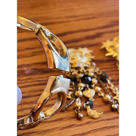 VINTAGE Celestial KIRKS FOLLEY earrings sun moon star dangle with BRACLET READ - Picture 12 of 16